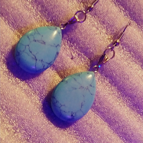 NWT- BEAUTIFUL TEARDROP TURQUOISE MATRIX STERLING - Picture 7 of 11